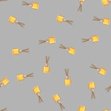 Seamless pattern incense aroma sticks cartoon vector 库存插图