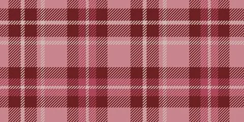 Seamless pattern includes a classic plaid design in shades of pink and red,.. Stockillustratie