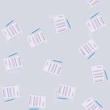 Seamless pattern income financial statement cartoon vector Stock Illustration