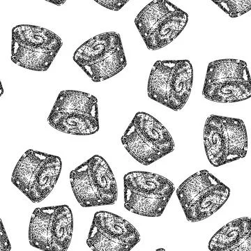 Seamless pattern india curry sketch hand drawn Stock Illustration