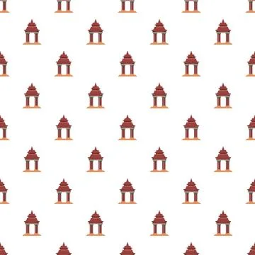 Seamless pattern with indian landmark archway illustration Stock Illustration