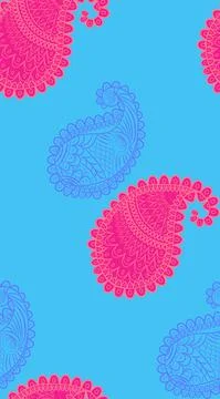 Seamless pattern with Indian ornament. Turkish cucumber. イラスト素材