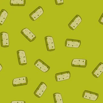 Seamless pattern Indian pistachio barfi sweet dessert Stock Illustration