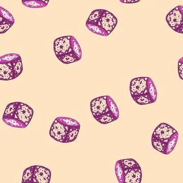 Seamless pattern indian sweet dessert celebrating traditional food culture Stock Illustration