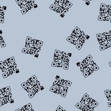 Seamless pattern indicators qr code label cartoon vector Stock Illustration
