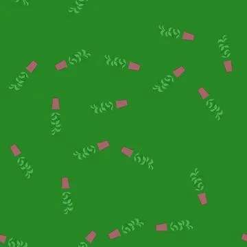 Seamless pattern indoor artificial plant cartoon vector Illustrazione stock