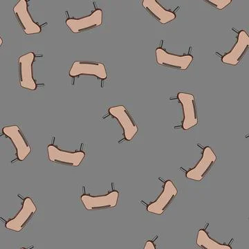 Seamless pattern indoor portable lap desk cartoon vector Illustrazione stock