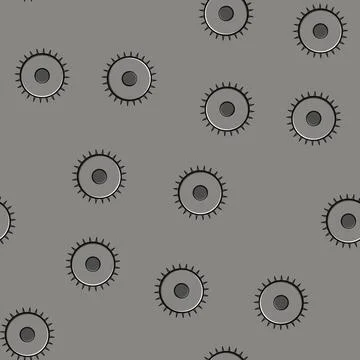 Seamless pattern industrial gear cartoon vector Stock Illustration