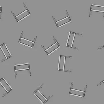 Seamless pattern industrial metal table cartoon vector Stock Illustration