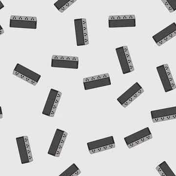 Seamless pattern industry battery backup cartoon vector Stock Illustration