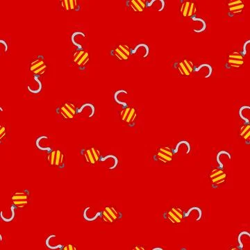 Seamless pattern industry crane hook cartoon vector Stock Illustration