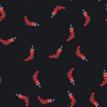 Seamless pattern industry drill cartoon vector Stock Illustration