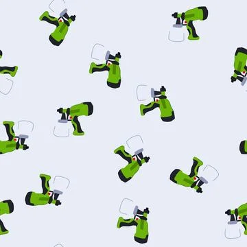 Seamless pattern industry paint sprayer cartoon vector イラスト素材