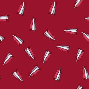 Seamless pattern industry stapler cartoon vector Stock Illustration