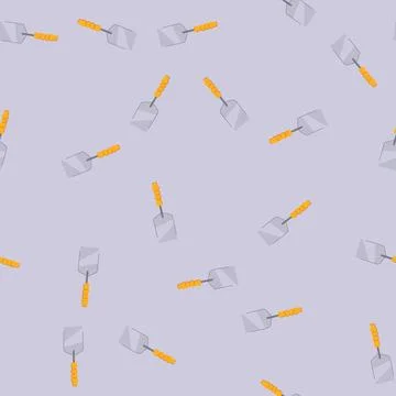 Seamless pattern industry trowel cartoon vector Stock Illustration