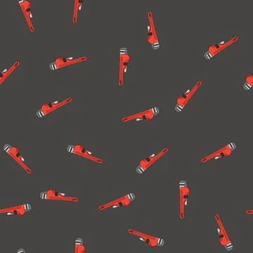 Seamless pattern industry wrench tool cartoon vector イラスト素材