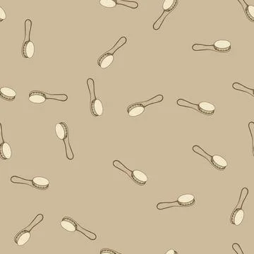 Seamless pattern infant soft baby brush cartoon vector 库存插图