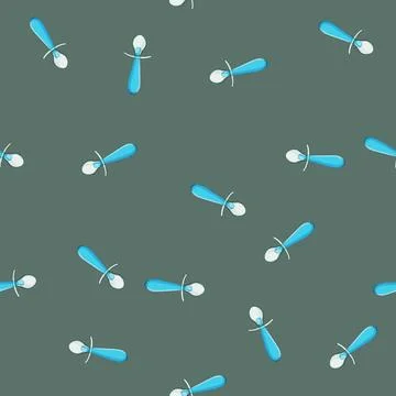 Seamless pattern infant toddler spoon cartoon vector Stock Illustration