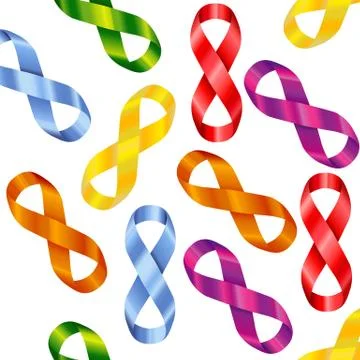 Seamless pattern with infinity symbols Stock Illustration