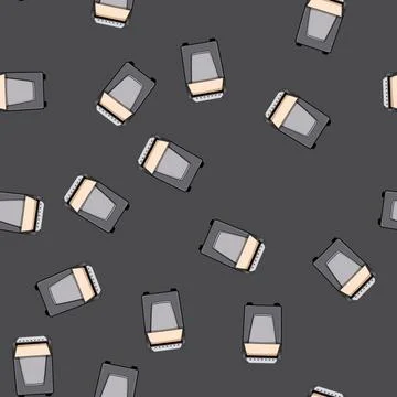 Seamless pattern information cut shredder cartoon vector Stock Illustration
