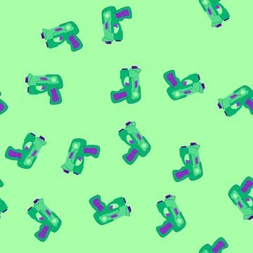 Seamless pattern infrared laser tag gun toy cartoon vector 库存插图