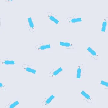 Seamless pattern infusion iv drip bag cartoon vector イラスト素材