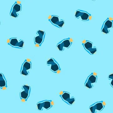 Seamless pattern ing googles ski cartoon vector Illustrazione stock