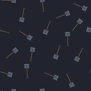 Seamless pattern ing snow shovel cartoon vector 스톡 일러스트