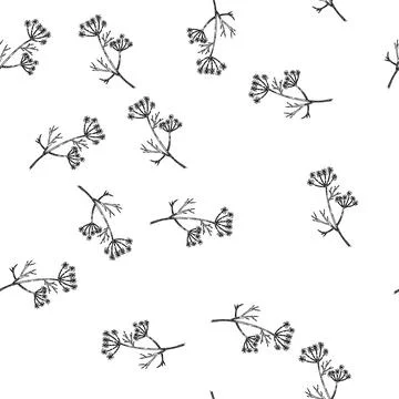 Seamless pattern ingredient cumin sketch hand drawn Illustrazione stock
