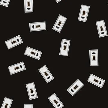 Seamless pattern ingress door house entrance cartoon vector Stock Illustration