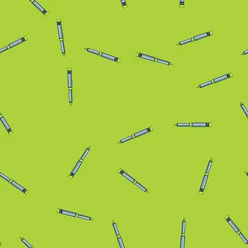 Seamless pattern injection insulin pen cartoon vector Stock Illustration