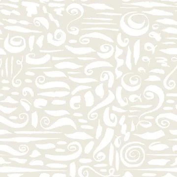 Seamless pattern with ink brush strokes and swirls Stock Illustration
