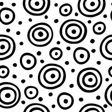 Seamless pattern with ink circle Stock Illustration