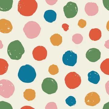 Seamless pattern ink circles shapes. hand painted brush strokes. Background.. イラスト素材