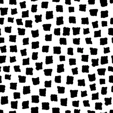 Seamless pattern with ink hand drawn geometric shapes Stock Illustration