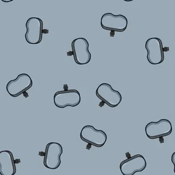 Seamless pattern innovation vr glasses cartoon vector 스톡 일러스트