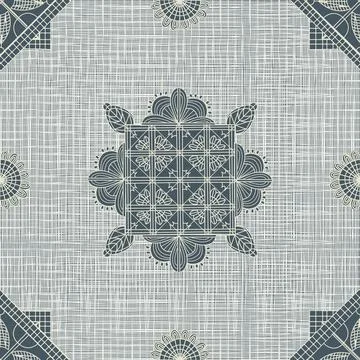 Seamless pattern inspired from traditional Danish Hedebo embroidery vector Stock Illustration