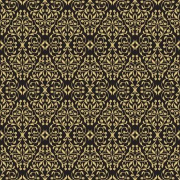 Seamless pattern inspired by victorian ornaments Illustrazione stock