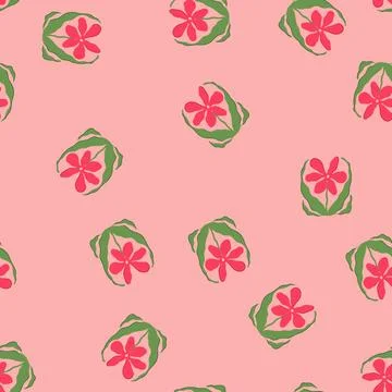 Seamless pattern installation floral arch cartoon vector Stock Illustration