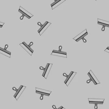 Seamless pattern installation notched trowel cartoon vector Stock Illustration
