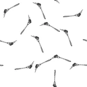 Seamless pattern instant noodles sketch hand drawn 스톡 일러스트
