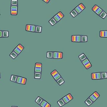 Seamless pattern instant voting clicker cartoon vector Stock Illustration