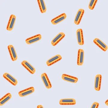 Seamless pattern instrument harmonica cartoon vector 스톡 일러스트