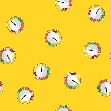 Seamless pattern instrument speedometer cartoon vector Illustrazione stock