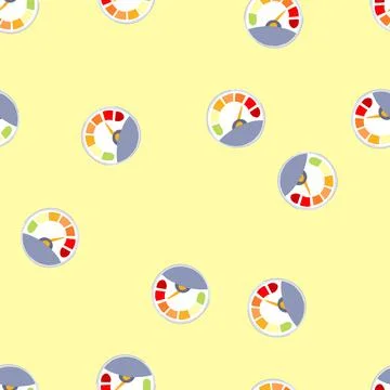Seamless pattern instrument speedometer cartoon vector Illustrazione stock