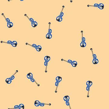 Seamless pattern instrument violin cartoon vector イラスト素材