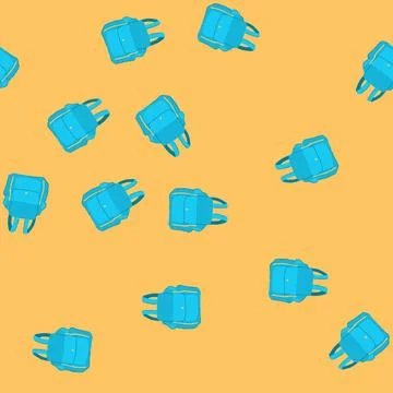 Seamless pattern insulated diaper bag cartoon vector Stock Illustration