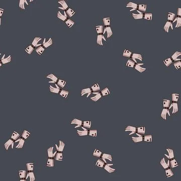 Seamless pattern insulated gloves heated cartoon vector Illustrazione stock