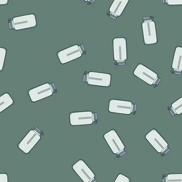 Seamless pattern insulated water bottle reusable cartoon vector Stock Illustration