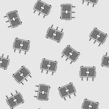 Seamless pattern insulation electrical transformer cartoon vector Stock Illustration